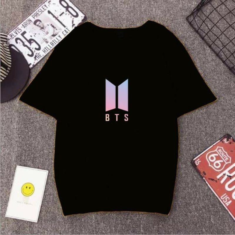 TSHIRT/TUMBLR TEE LOGO BTS PURPLE  UNISEX PREMIUM