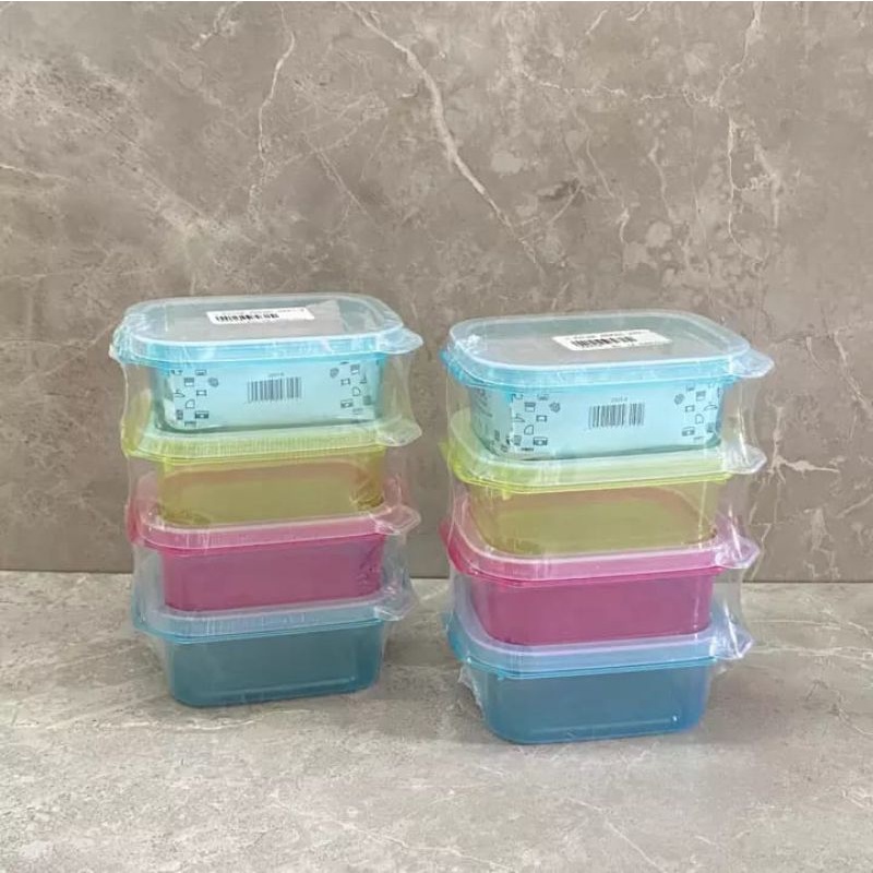 Lunch Box Super Mini Set 4pcs Wadah Mpasi Kukus Kotak Bumbu Dapur Tempat Penyimpanan Makanan Mpasi Bayi Food Saver 100ml