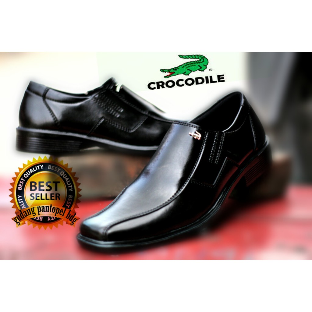 Sepatupria pantopel crocodile hitam kerja formal nikahan santai dan gaya