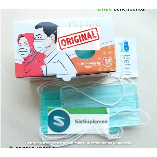 Masker Neo 3ply Disposable Mask Surgical Medis (isi 1 Ecer) Not Sensi