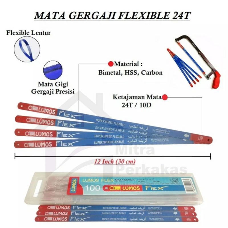 Ujira Mata Gergaji Besi 12 Inch Mata Gergaji Flexible