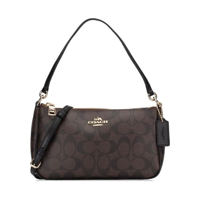 Coach Top Handle Pouch In Signature - Tas Coach Pouch ORIGINAL GUARANTEE 100%
