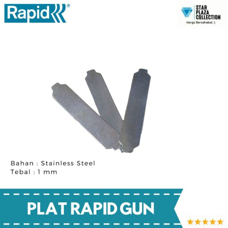 

Plat Rapid Gun (Stainless Steel) - Sparepart Staples Rapid Gun R23 (Isi 3 pcs)
