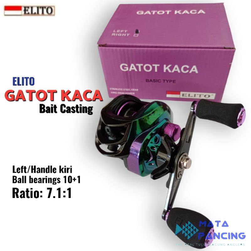 Reel BC elito gatot kaca left handle kiri