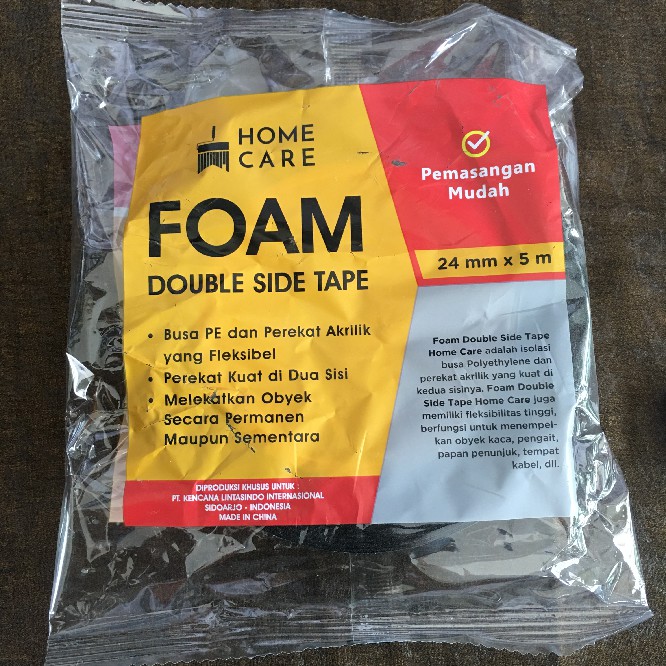 

Double Tape / Double Side Tape Foam 24 mm Home Care 24mm x 5 Meter - Avian Brands