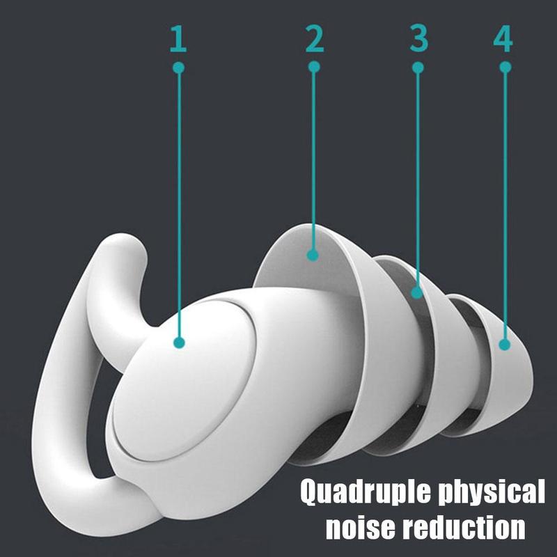 1 Pasang Earplug Kedap Suara Anti Air Kualitas Tinggi Untuk Diving / Tidur I4V8-7