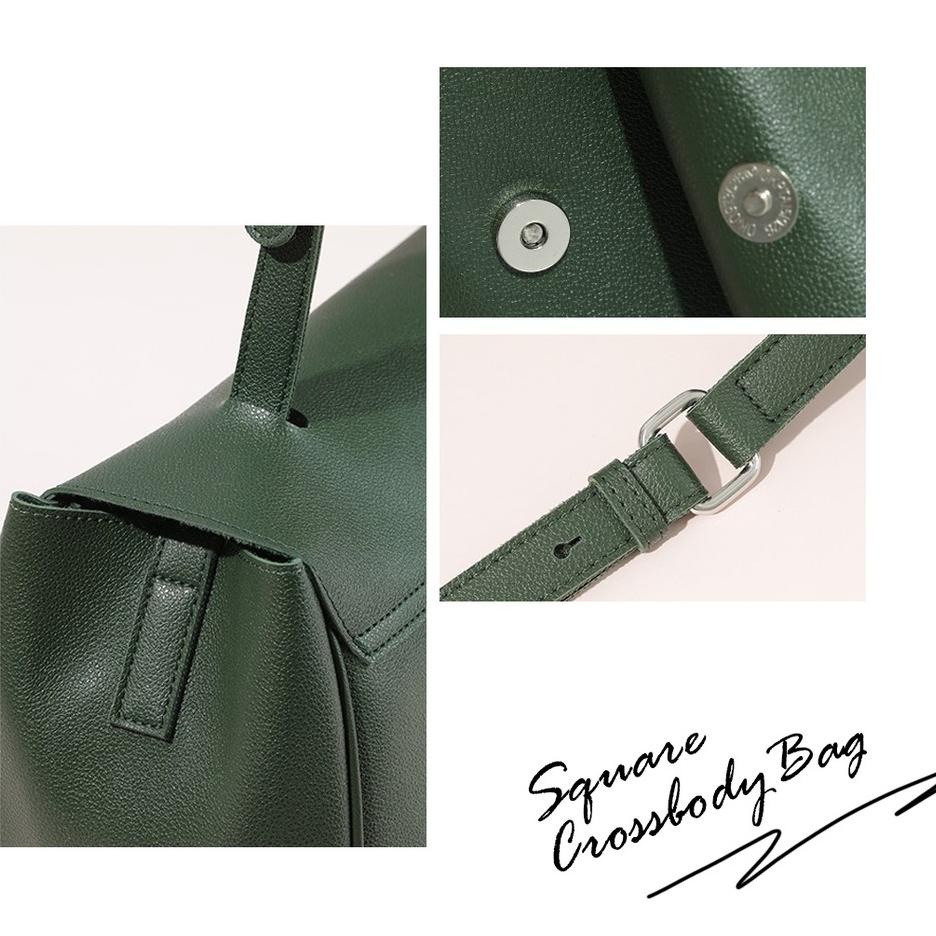 [76] Miniso official Fashion Tas Wanita Square Retro Crossbody Bag  Fashion Tas Bahu Tas Selempang P