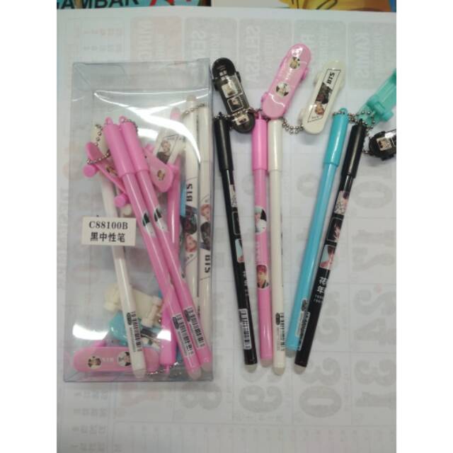 

Gel pen BT21 Sketboard Korea isi 12 pcs