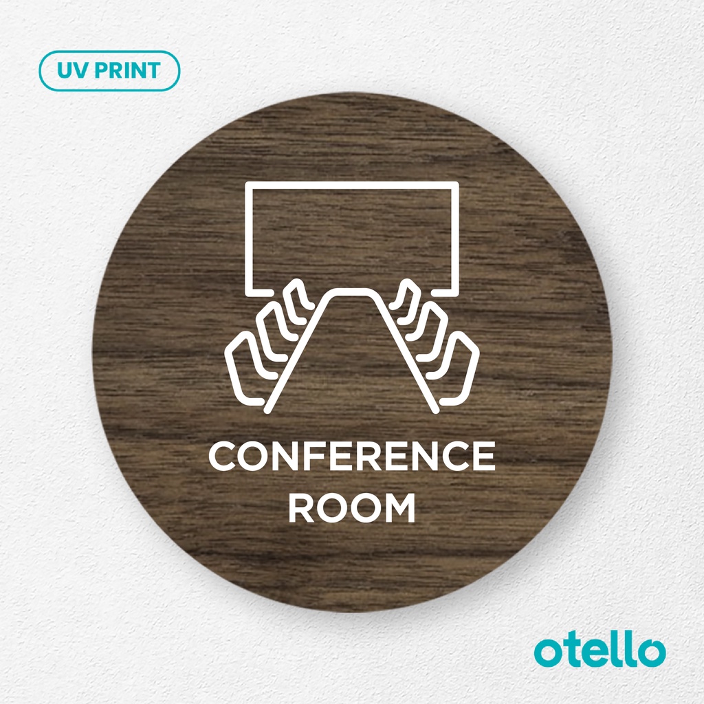 

Otello Conference Room Sign Board Kayu Print Tulisan Label Nama Ruangan Signage Dinding Kantor Office