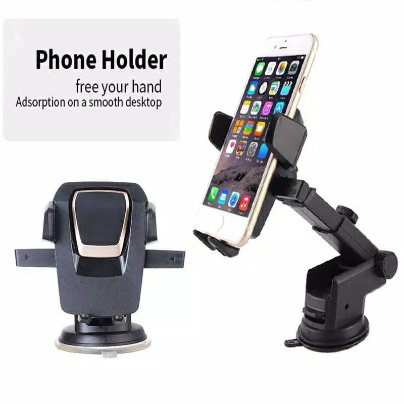 holder hp kaca dashboard mobil car phone holder model robot stang panjang HOL23