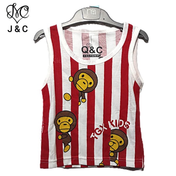 JnC Kaos Singlet Anak Laki Laki Monkey 225 Ukuran 1-10 Tahun