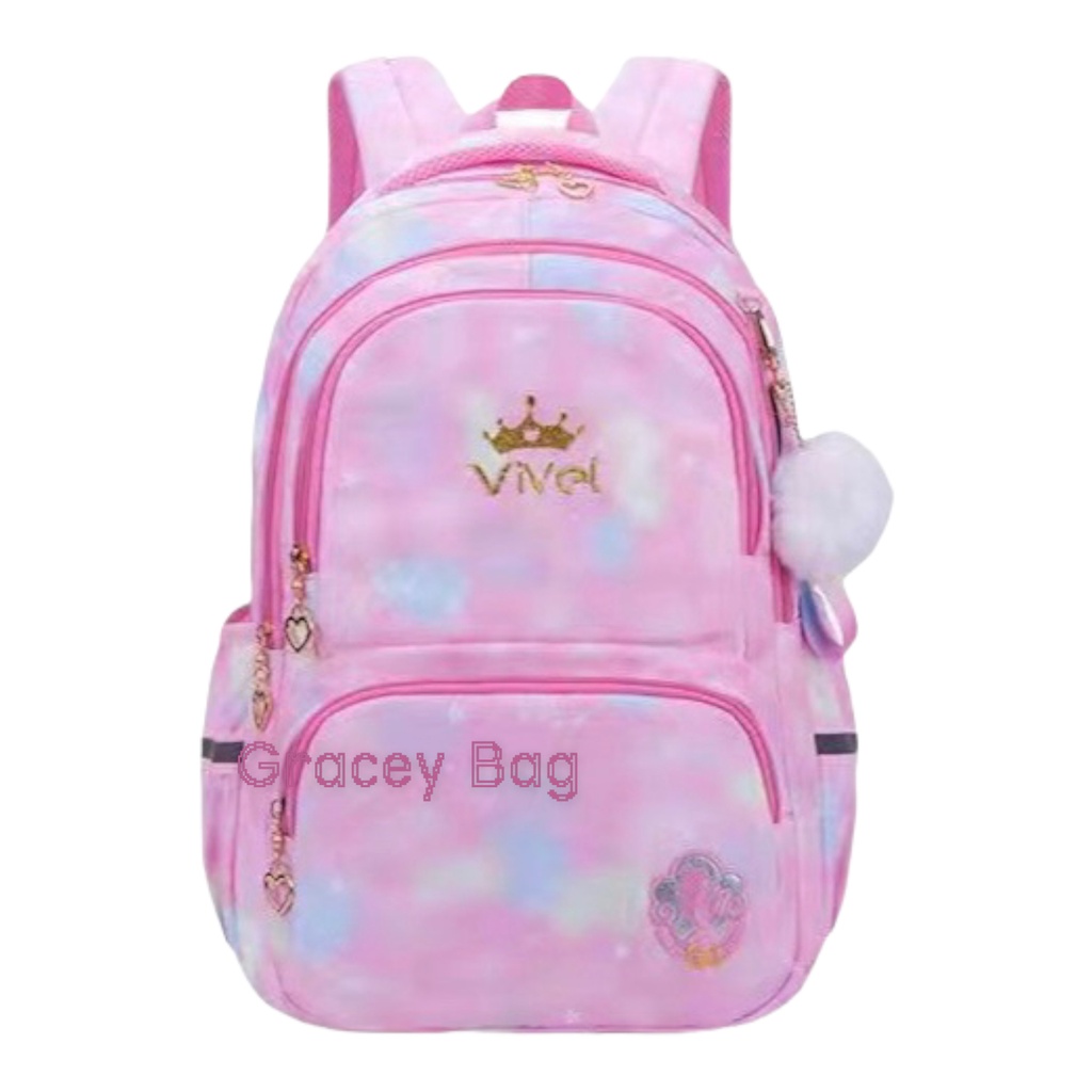 GB-8014 Tas Ransel Anak Perempuan / Paddlepop Impor With Raincover