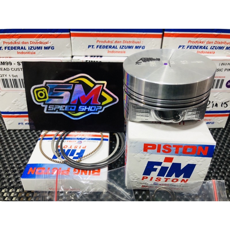 PISTON KIT FIM SEHER KIT FIM SET BAHAN DOME MENTAH UKURAN 57 58 59 60 61 62 63 63,5 64 64,5 65 65,5 