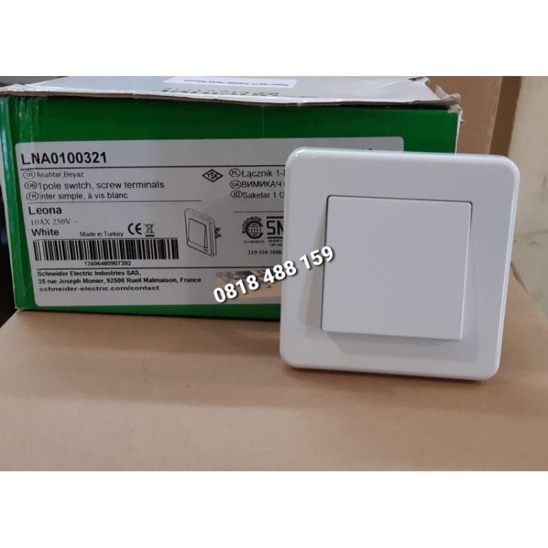 SCHNEIDER SAKLAR SINGLE LEONA LNA0100321 WHITE