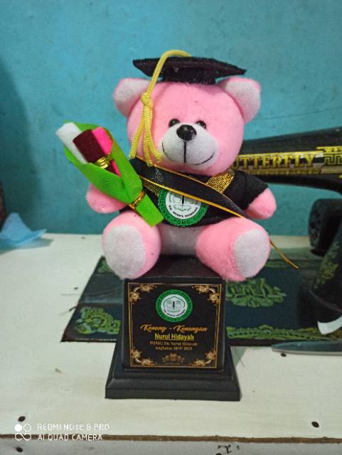 Add Selempang nama boneka | Boneka Piala | Boneka Wisuda Medium