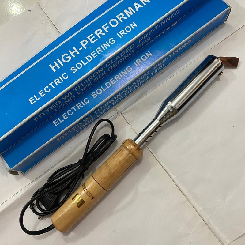 SOLDER LISTRIK 555 BENGKOK 150 W WATT PATRI GAGANG KAYU ELECTRIC SOLDERING IRON