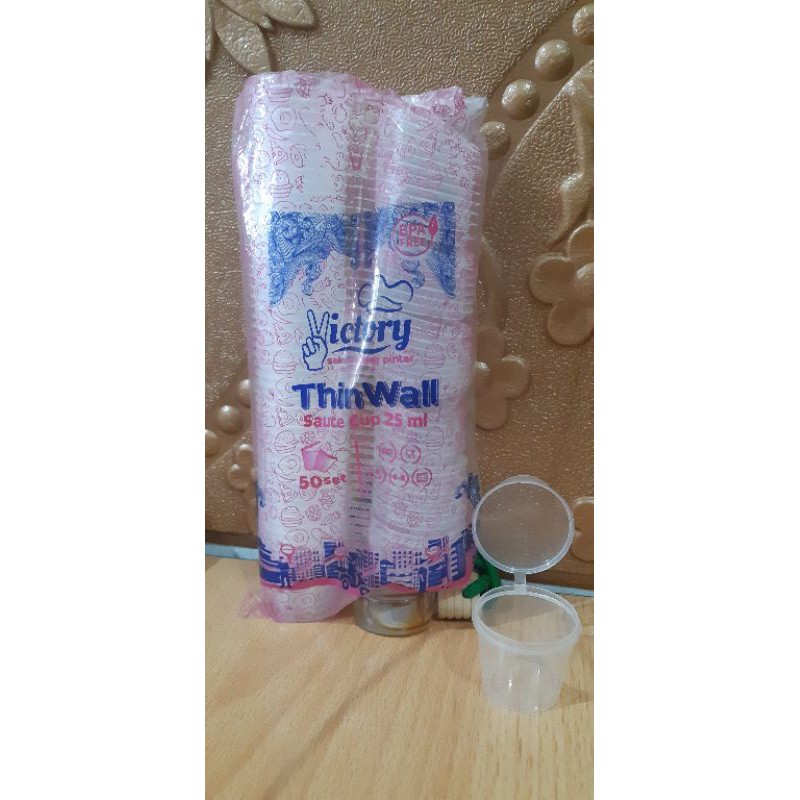 CUP SAUS/25ml/35ml/60ml/100ml/TEMPAT SAUS THINWALL VICTORY /DM/LUX /CLIR/KCS/BESTFRESS