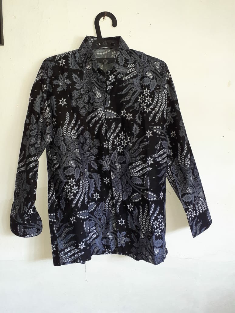 Batik Couple Keluarga - Sania Ruffle Ori Ndoro Jowi Dnt Sogan Motif Manggar Abu