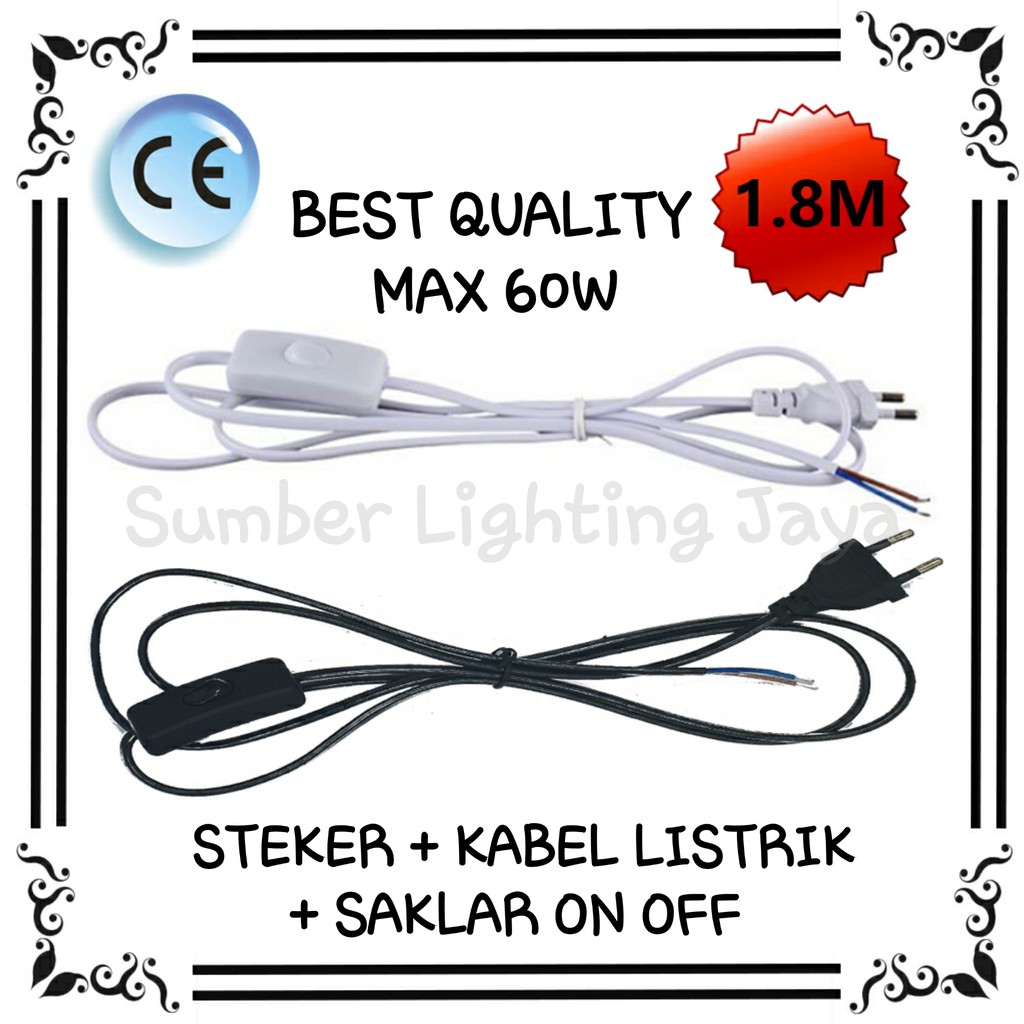 ⭐LDI⭐ PAKET KABEL SAKLAR ON OFF + STEKER / COLOKAN KABEL ON OFF TERMURAH