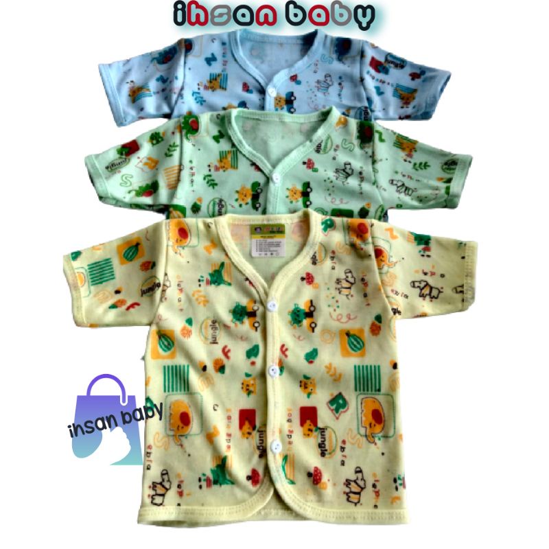 baju bayi newborn pendek arista baby full motif isi 3  pcs