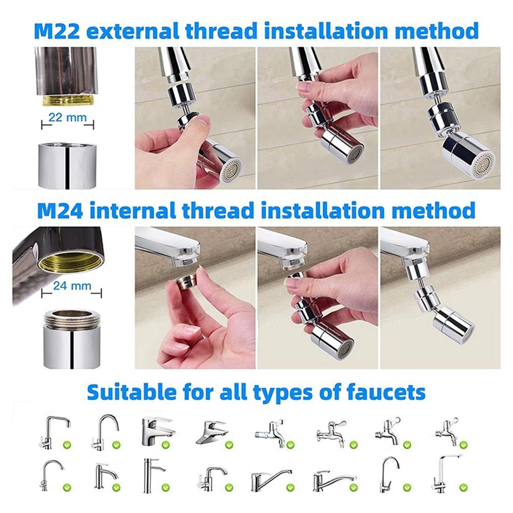 [Elegan] Saringan Air720°Rotasi Universal Sudut Besar Upgrade Filter Keran Keran