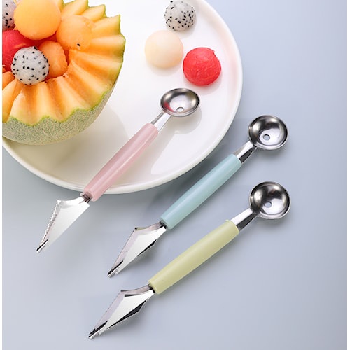 PESBUH Pisau Kerokan Ukir Hias Buah Alat Cetakan Buah Bundar Cocktail Blewah Semangka Es Buah Mr DIY