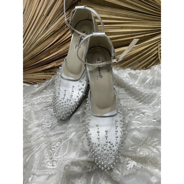 sepatu Rafaizoutfit sepatu wanita wedding zee silver tali 9cm tahu