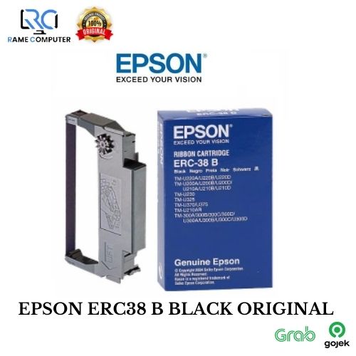RIBBON CATRIDGE EPSON ERC-38 B EPSON ERC38 B BLACK ORIGINAL ASLI
