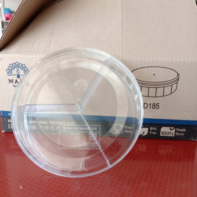 [ 750 g ] Toples Bulat bersekat / Toples Kue Lebaran, Kue Kering WAKA D 185 SEKAT ( HARGA PER LUSIN)