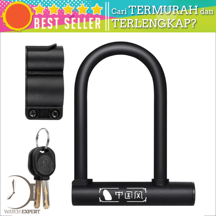 BAYAR DI TEMPAT U Lock Gembok Sepeda Anti Maling