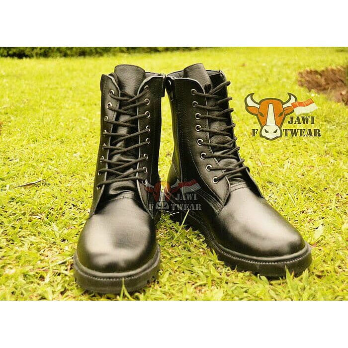 SEPATU PDL TALI RESLETING | TNI | POLRI | SATPAM | Asli Kulit Lentur