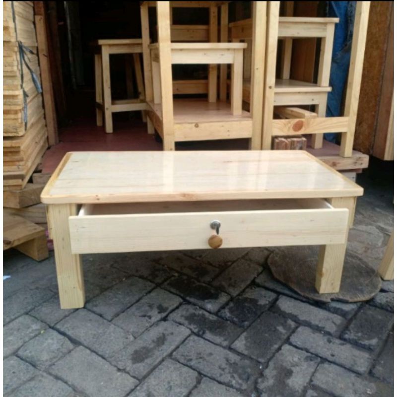 MEJA LESEHAN | MEJA BELAJAR| MEJA LAPTOP LACI JATI BELANDA