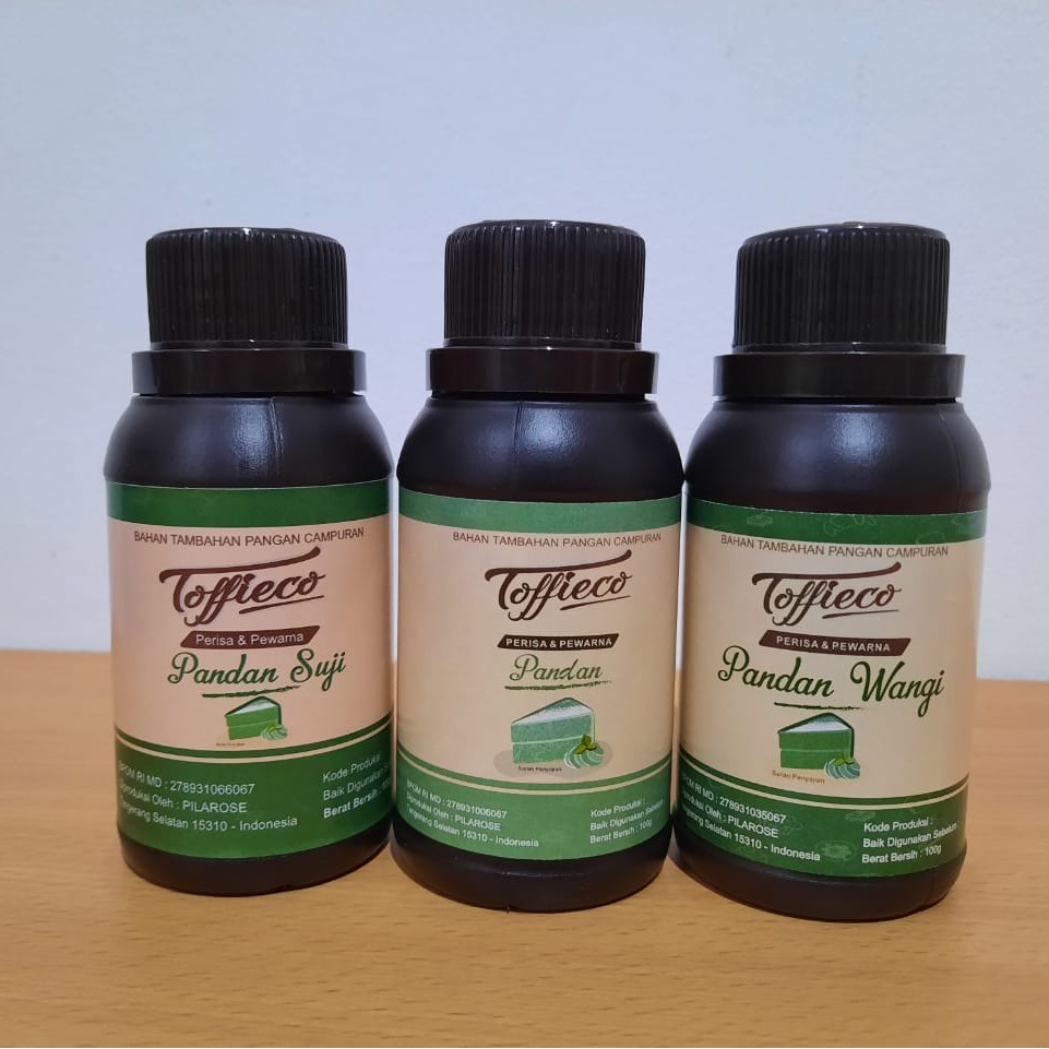 

Toffieco Perisa Pewarna Pandan Suji Wangi Flavoring Cake Kue 100gr