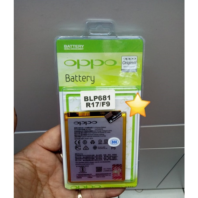 Battery Batere Batre Baterai Oppo F9 R17 Realme 2 Pro BLP-681 BLP681