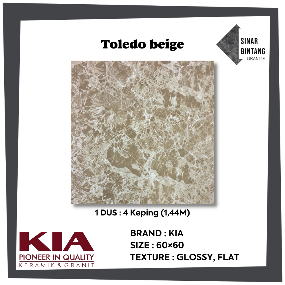 Granit 60X60 | Granit Lantai Toledo Beige KIA