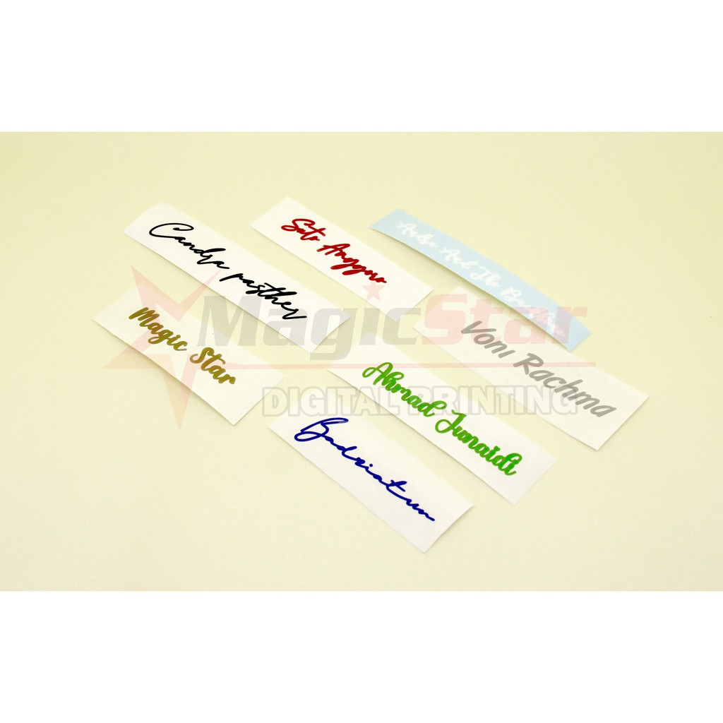 

Stiker custom transparan stiker label nama oracal stiker logo