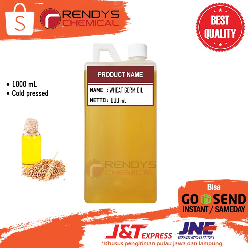 100% Pure Wheat Germ Oil 1 Liter - Minyak Biji Gandum Murni 1 Liter - Cosmetic Grade