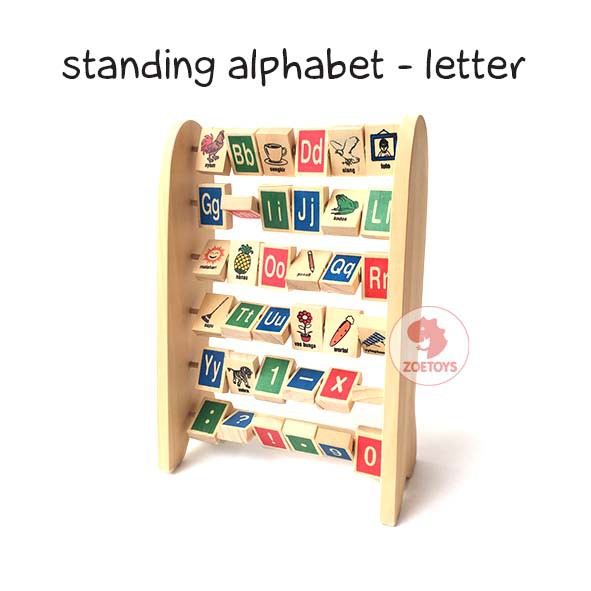 Zoetoys Standing Alphabet Hijaiyah | Alphabet Berdiri Indonesia Mainan Alat Peraga Edukasi Anak