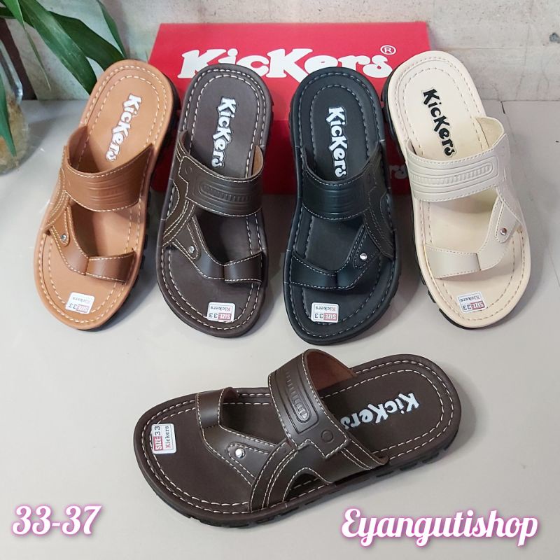 [JPT.01 POLOS] Sandal anak cowok size 28-37 jepit jempol bahan kulit / Sandal anak laki-laki anak-an