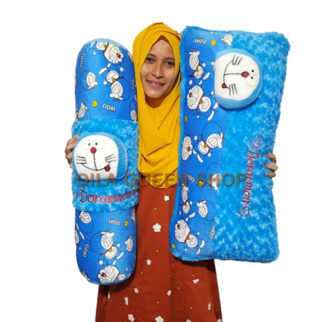 Boneka SATU Set Bantal DAN guling cinta karakter murah