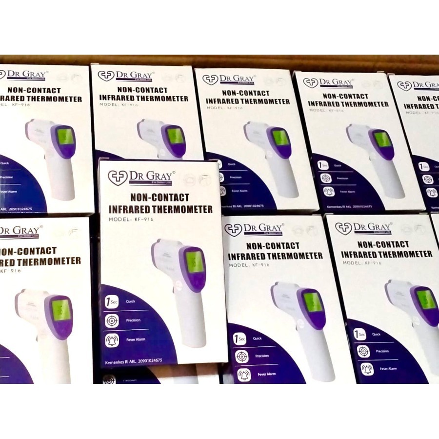 Dr Gray Thermometer Infrared IT-916 Termometer Tembak Non Contact Termometer Dahi anak bayi [IT916]