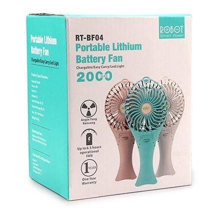 Kipas Mini Robot Power Bank RT BF04 2000mAh Murah