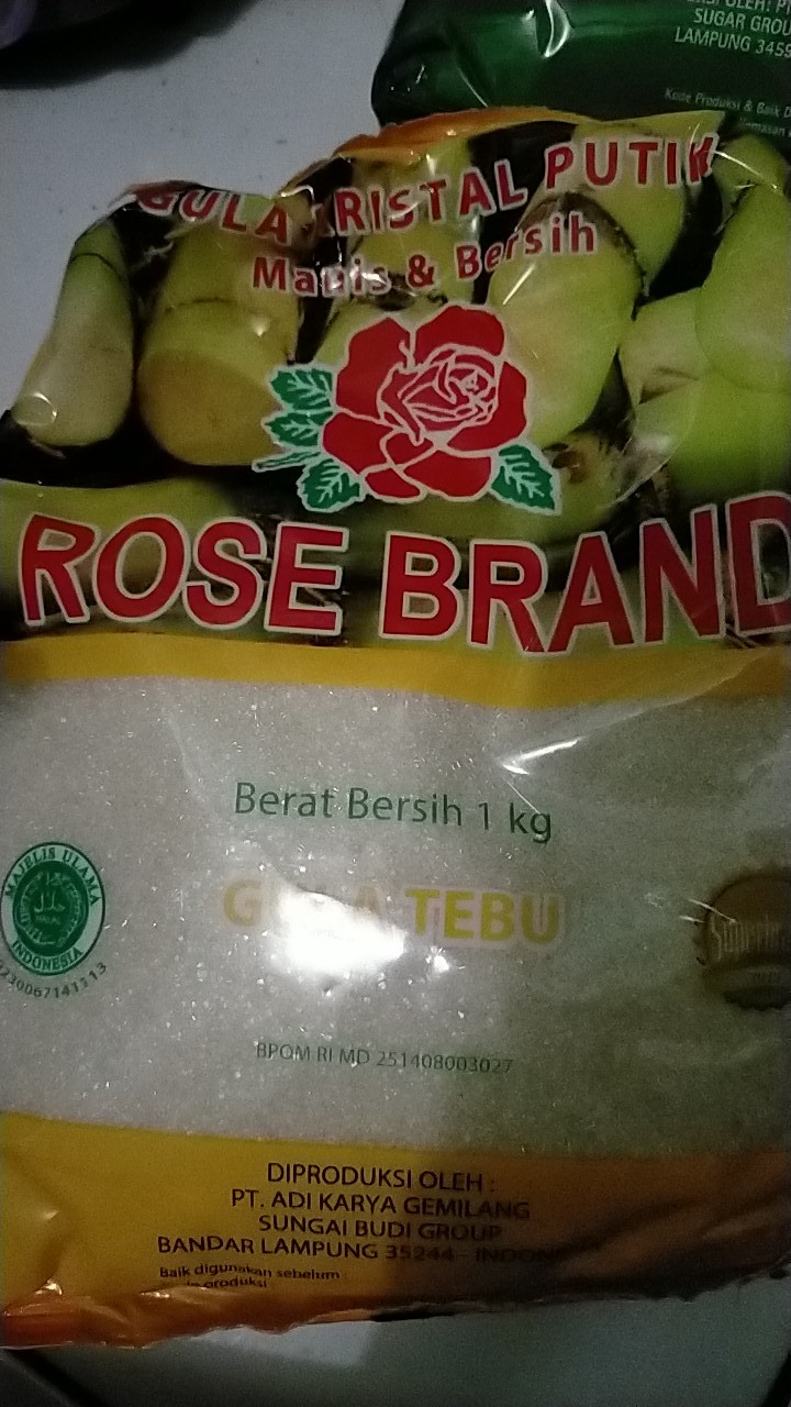 Gulaku Kuning Tebu Gmp Gunung Madu Gula Pasir Rose Brand Kemasan 1 Kg Murah Manis