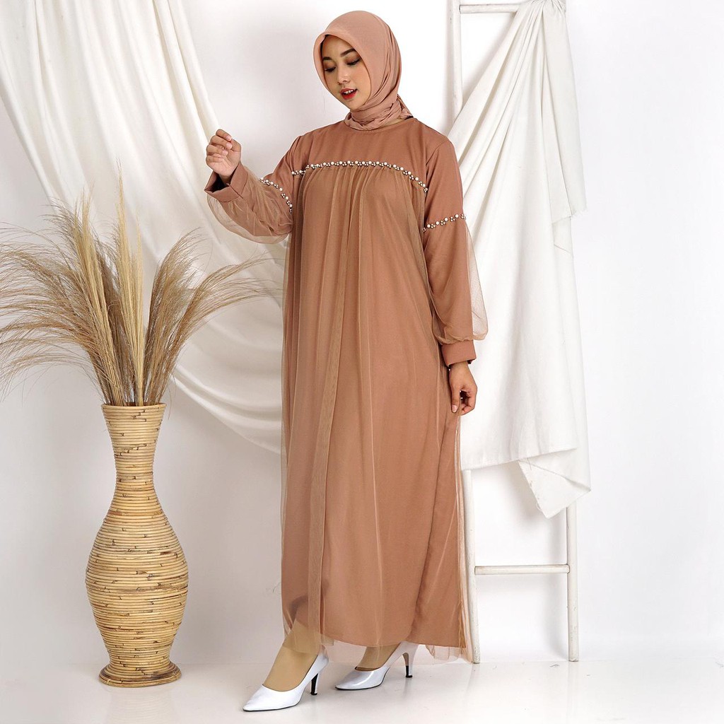 ZOYA MAXY 7 WARNA GAMIS TILE BISA JUMBO BIGSIZE MOSCREPE PAYET MUTIARA MEWAH MAXI DRESS