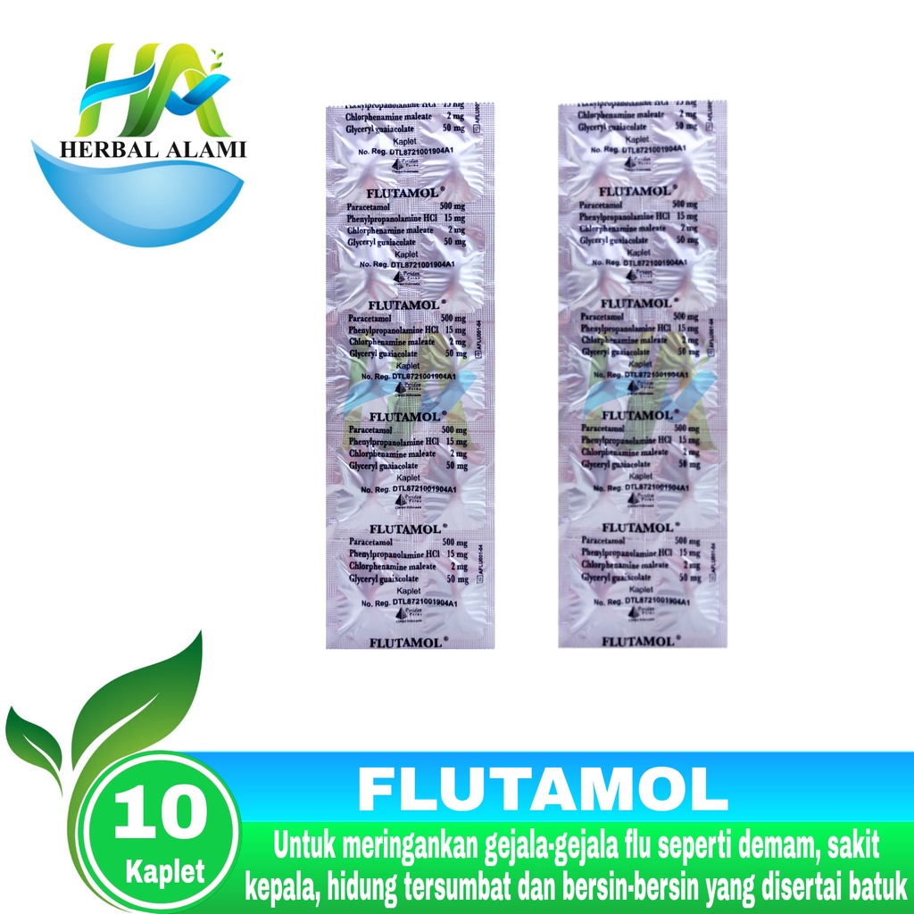 Flutamol Tablet Persetrip - Obat Batuk ,demam &amp; hidung tersumbat
