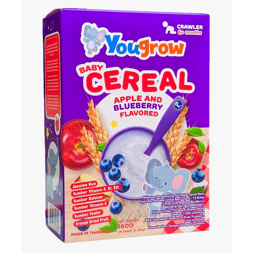 YOUGROW CEREAL 160 GR/ MAKANAN BAYI/ CEREAL BAYI/ BUBUR BAYI