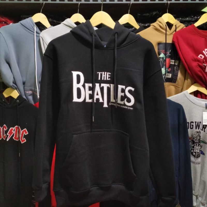 Jacket Hoodie Pria & wanita H&M The Beatles Bordir Free paper FULL TAG