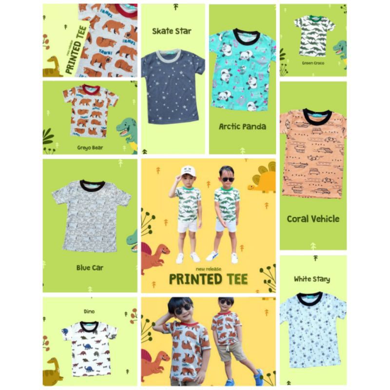 NFR✨PRINTED TEE JUMP.INC | Kaos Atasan Anak Laki-Laki 1-4thn