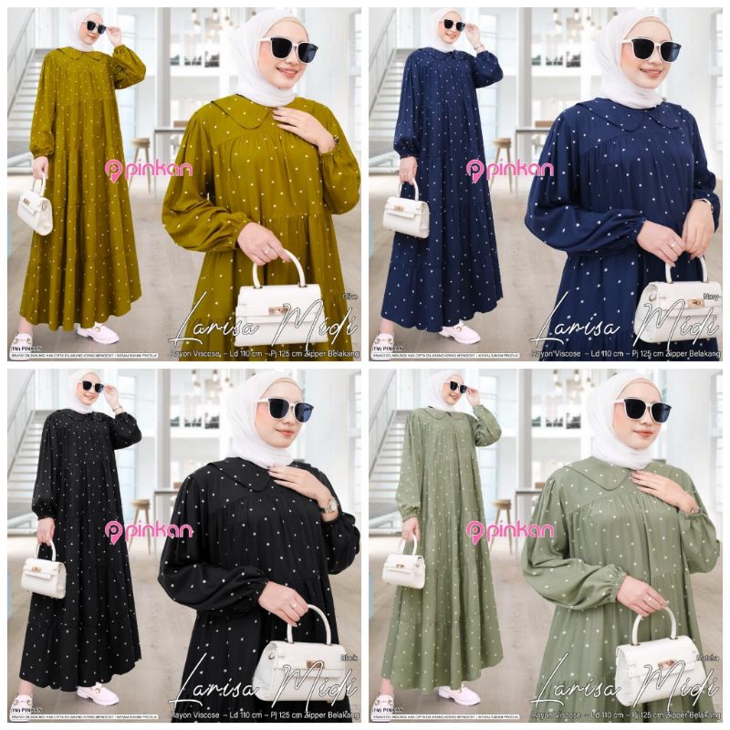 LARISA MIDI ORIGINAL BY PINKAN (100% REAL PICT ORI BERLABEL PINKAN)
