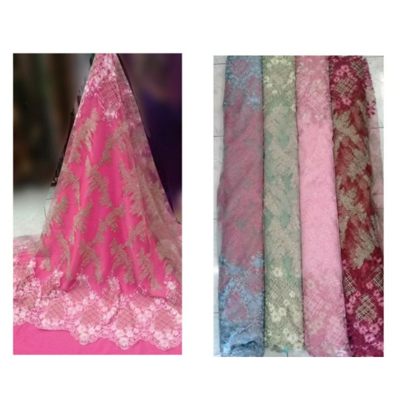kain tile premium/tile exclusive/kain tulle/kain tille/kain bahan kebaya